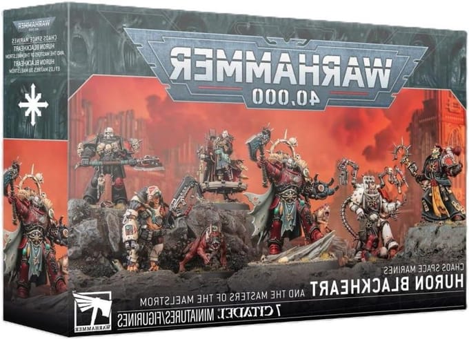 Huron Blackheart Set - Chaos Space Marines - Warhammer 40K Spel - Iconische Schurk - Klein - Multicolor