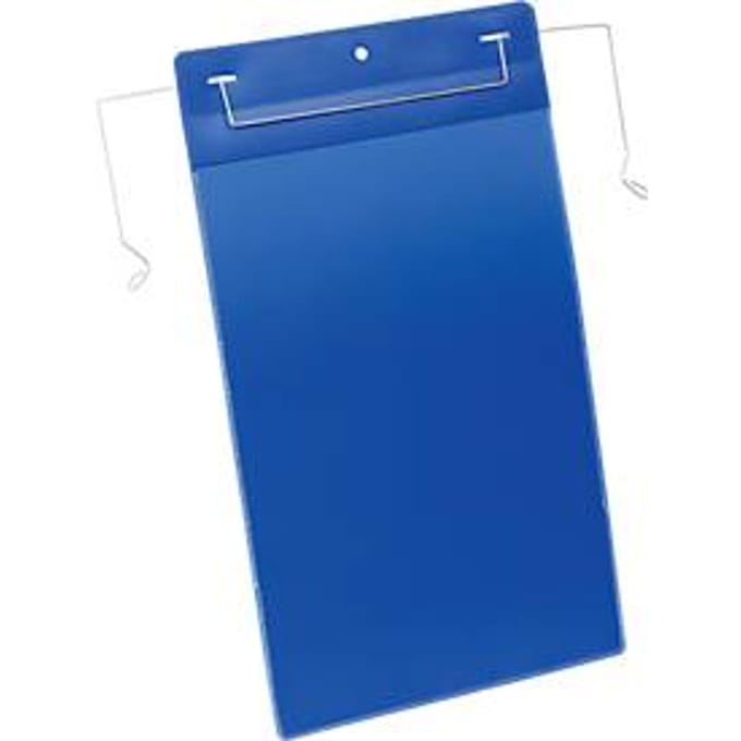 Documententassen met draadbeugel, B 210 x H 297 mm (A4 staand), 50 st., blauw