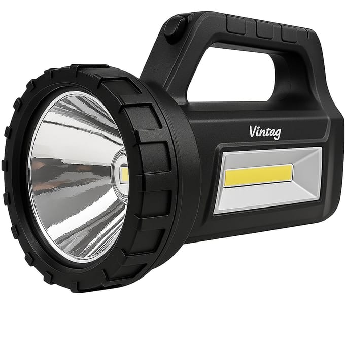 LED Zaklamp - Op Batterij - Grote Schijnwerper - 100 Lumen -