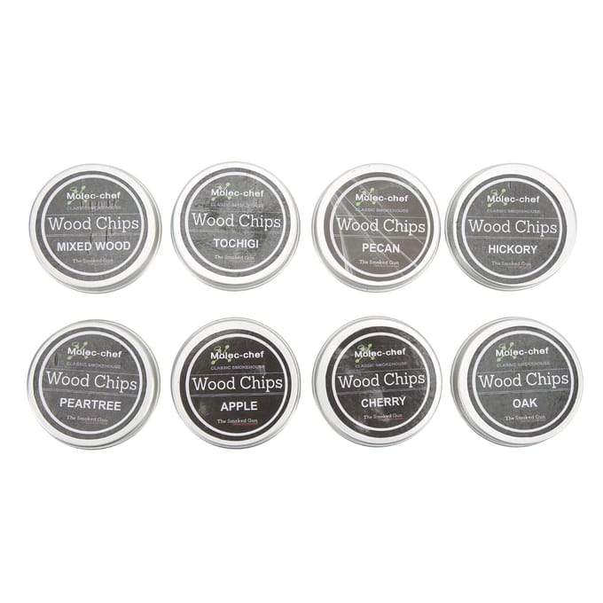 8 STuks Whiskey Hout Rookchips Cocktail Rookkit Rookchips voor Gerookte Dranken gray