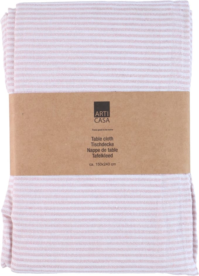 Table cloth stripe lurex orang