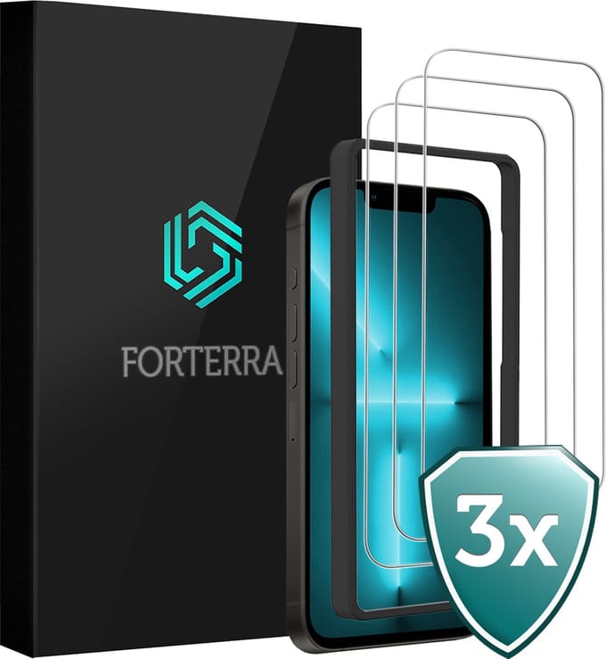 Screenprotector 3 Stuks - Geschikt voor Apple iPhone 13 Pro Max - Met Installatie Frame - Beschermglas - Gehard Glas - Tempered Glass - Screen Protector