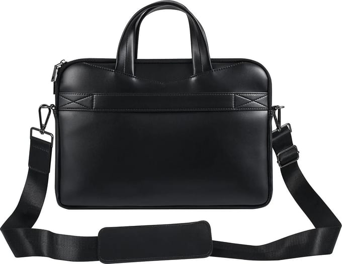 UNIQ Accessory 13 inch leren laptoptas - Zwart