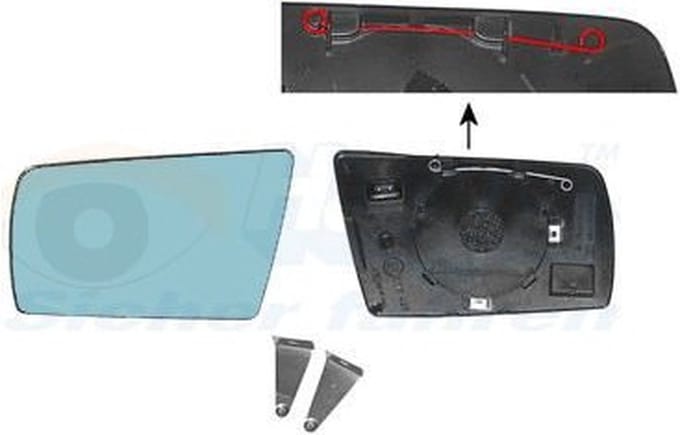 VanWezel 3030833 - Miroir rétroviseur gauche pour Mercedes C w202 de 1993 à 2000