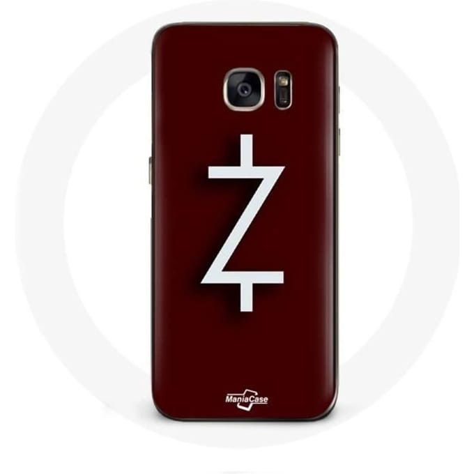 Coque pour Samsung Galaxy S7 Edge Ozark Saison 4 Logo Z Blanc Fond Rouge