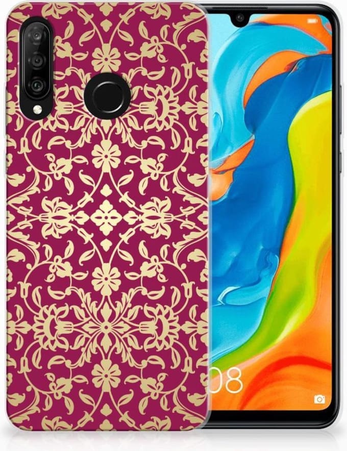 Siliconen Hoesje Huawei P30 Lite Barok Pink