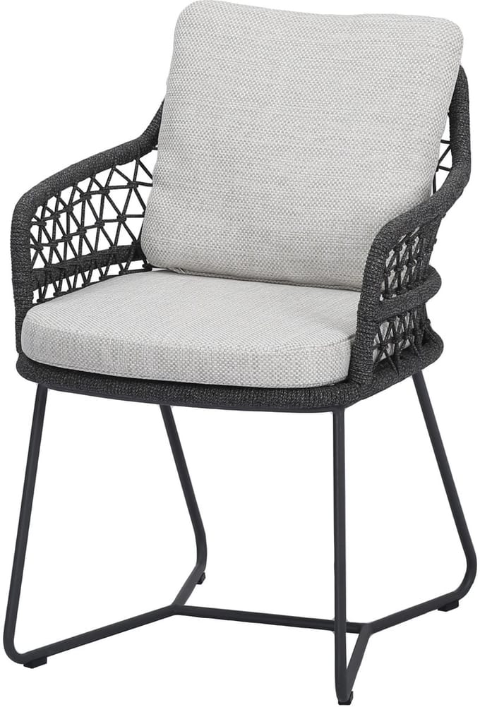 Taranto dining tuinstoel antraciet rope