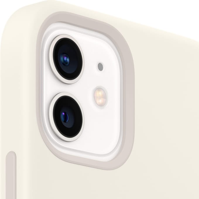 Silicone Backcover MagSafe voor de Apple iPhone 12 Mini - White