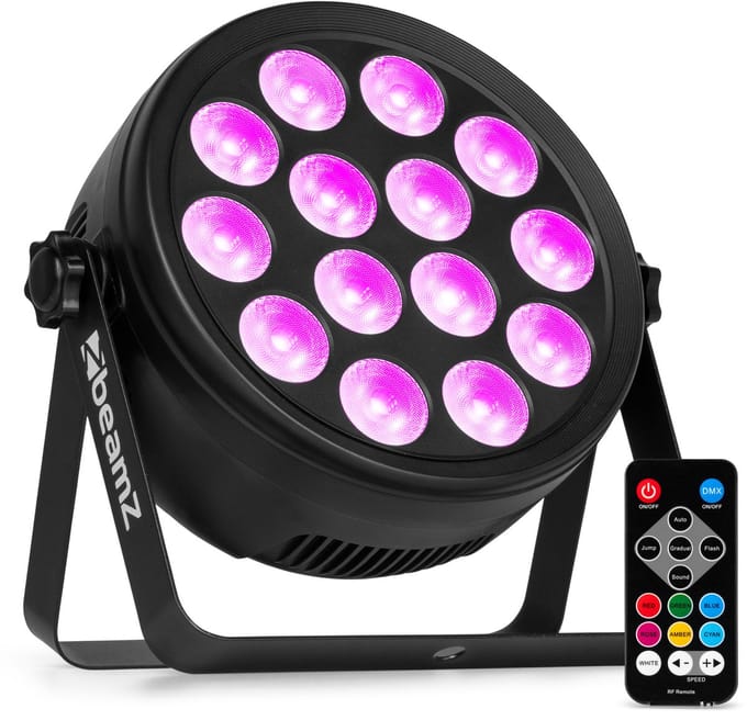 Discolamp - BeamZ BCC145 LED PAR - Met multicolor LED’s en afstandsbediening - Voor DJ’s en livebands