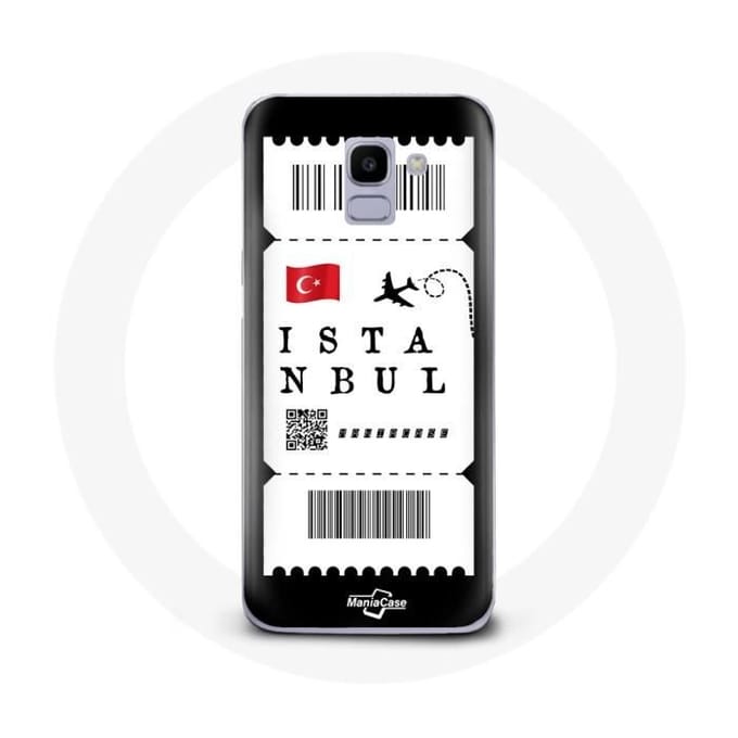 Coque pour Samsung Galaxy A8 2018 Billet d'avion Istanbul Turquie
