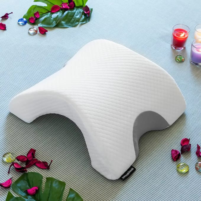 Oreiller Viscoélastique - Cozzy - Cervical - Ergonomique - Pour Couple - Mousse à Mémoire blanc
