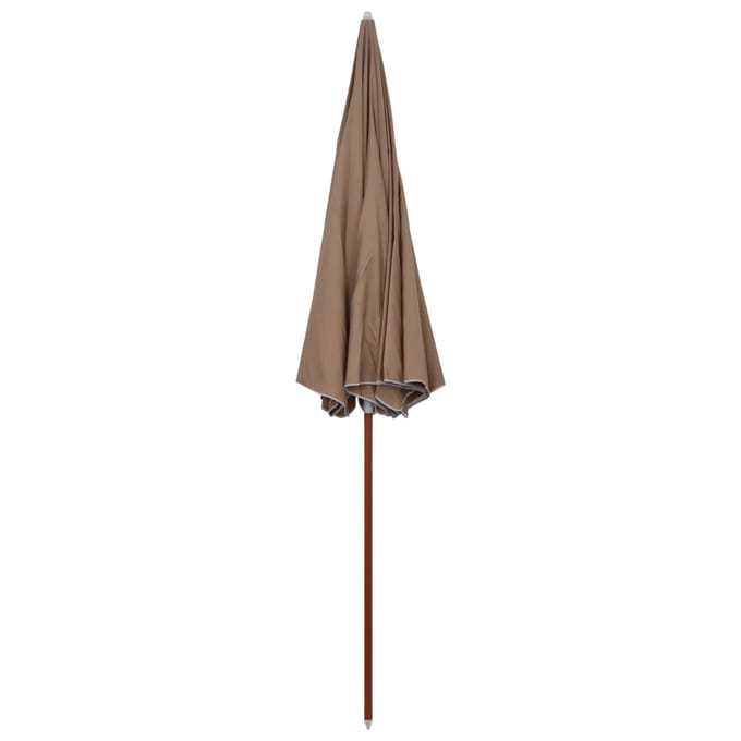 vidaXL - Parasol - met - stalen - paal - 300 - cm - taupe