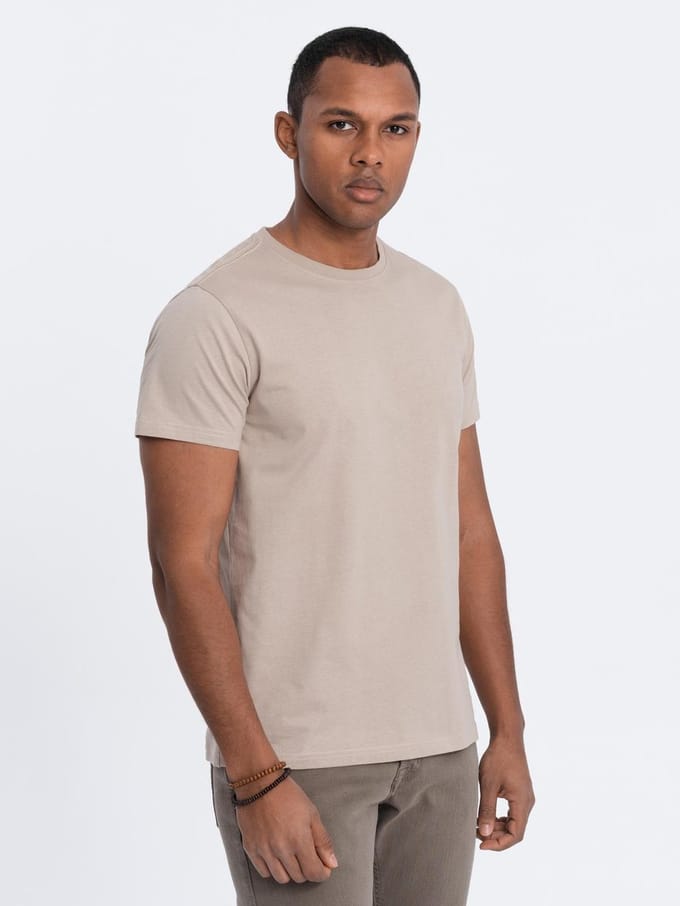OMBRE T-shirt - Regular Fit - Katoen - Korte Mouw Warmgrijs M