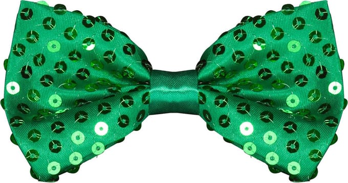 Strikje Pailletten - Luxe - Glitter Strik - Vlinderdas - Unisex - One Size - Groen