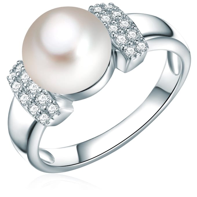 Valero Pearls Parel ring Sterling zilver Gekweekte zoetwaterparels wit