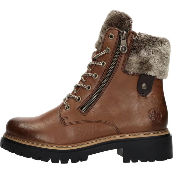 Rieker Veterboots cognac Synthetisch - Maat 40