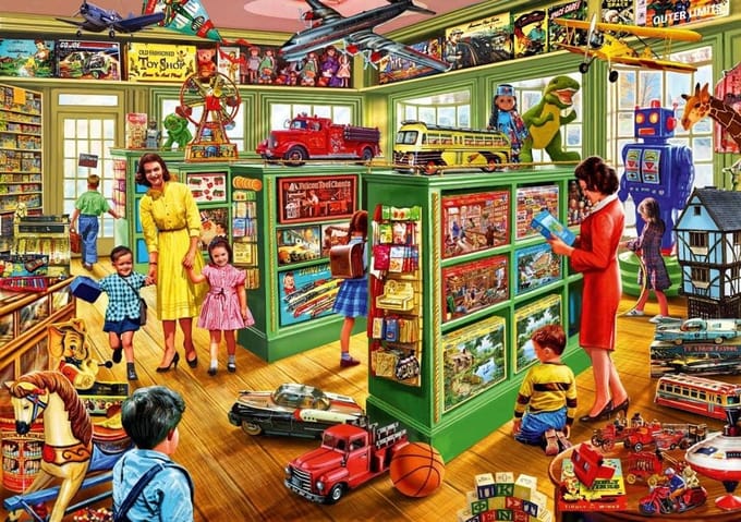 Puzzel Speelgoed Winkel - Hobby Puzzel - Ontspanning Thuis - 1000 Stukjes - 68 x 48 cm