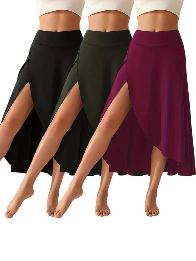 Nivard Broekrok Dames - Skort - Korte Broek - Culotte - Wandelrok - 3 Pcs - Gemengd - Maat S
