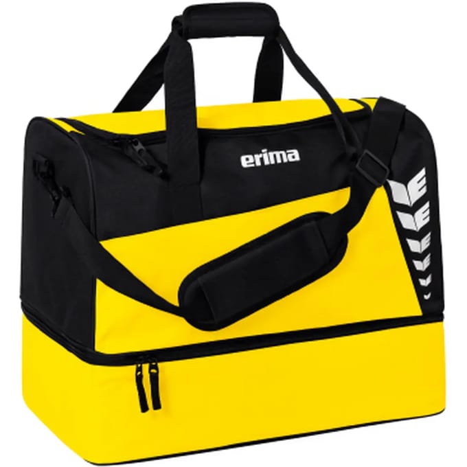 Erima Six Wings (Medium) Sporttas Met Bodemvak - Zwart / Geel | Maat: M