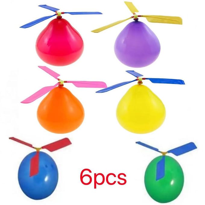 6/12 STuks Kinderen Buiten Ballon Roterende Helikopter Lanceerder Set Ballon Ouder-Kind Interactief Kinder Puzzel Speelgoed multi