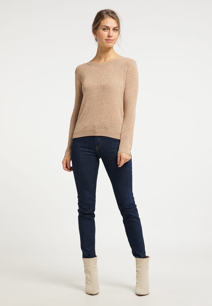 usha Gebreide trui Dames taupe