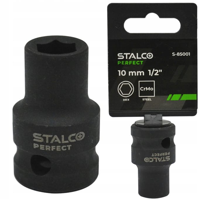 Slagmoerdopen 1/2" 10mm Zeskant Kort - Stalco Perfect