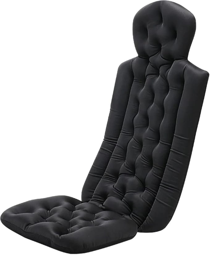 Badkussen Luxe - Badaccessoires Comfort - Ontspanning Thuis - Zuignap Bevestiging - 39x32x76cm - Zwart