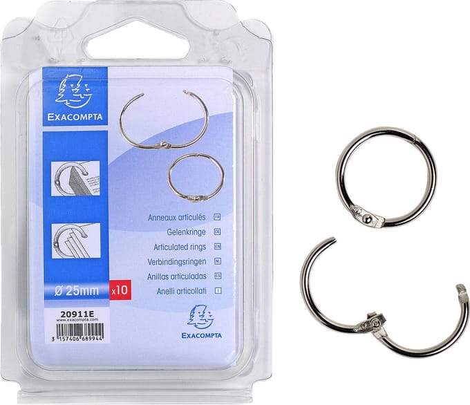 Exacompta 10x Blister 10 breekringen - diameter 25mm - - 20911E