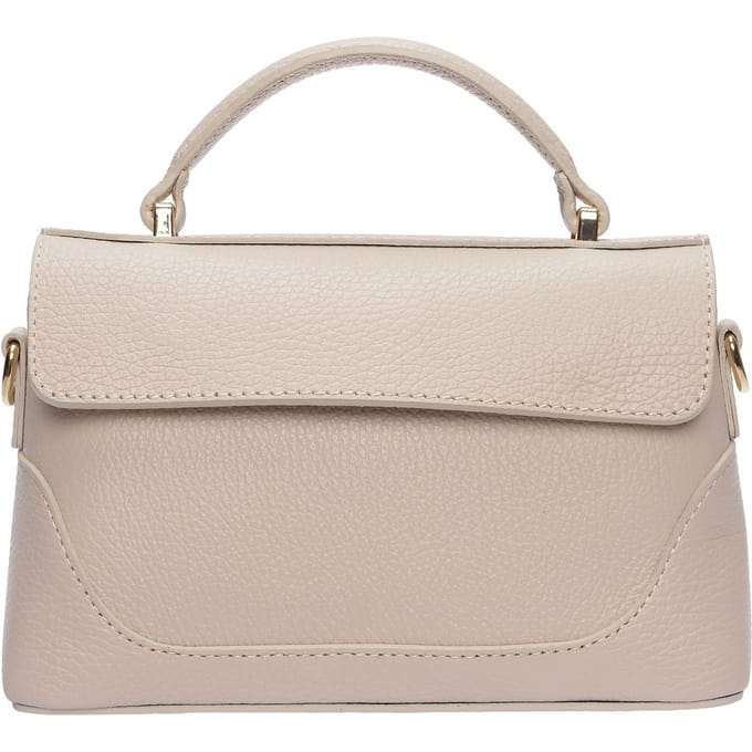 Luisa Vannini Beige Rundleer Tas