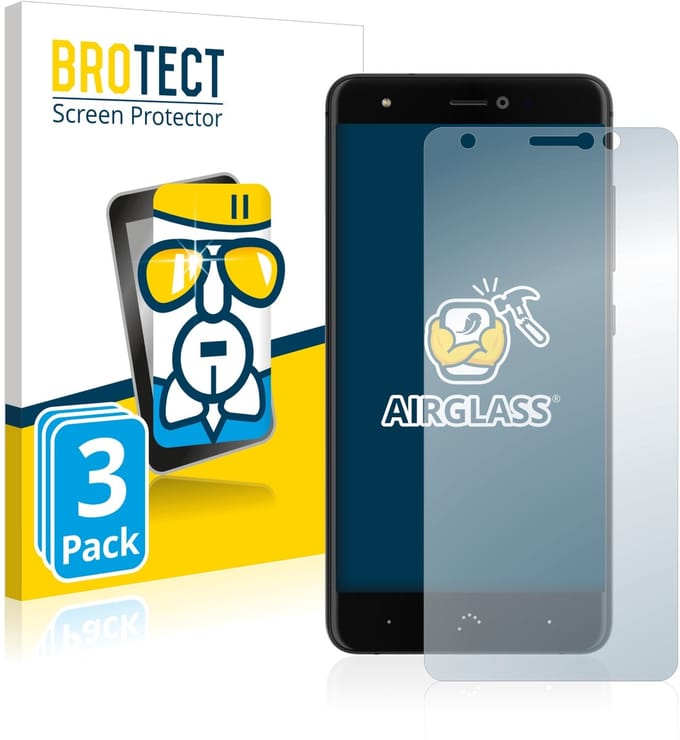 Screenprotector 3 Stuks voor BQ Aquaris X Beschermglas transparant