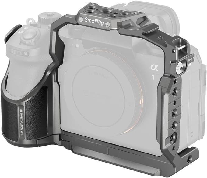 Quick Release Cage voor Sony Alpha 1 II/Alpha 9 III, Meerdere Montagepunten, Ingebouwde Arca Quick Release Plate en HawkLock H21 NATO Rail - 5187