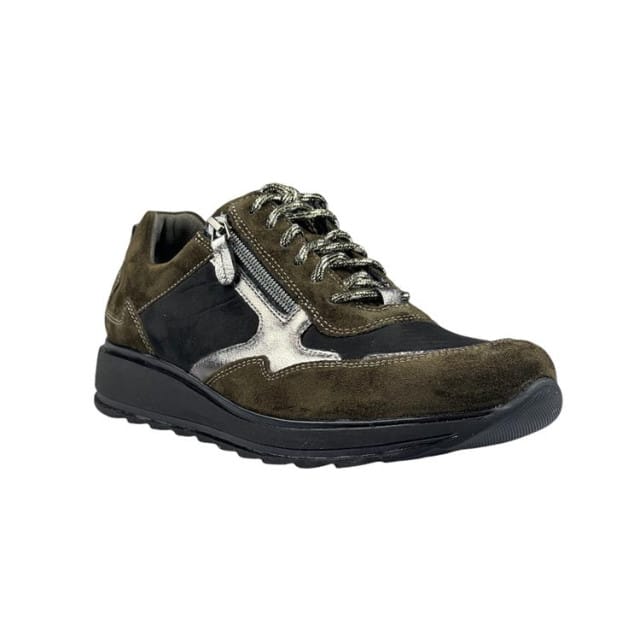 Durea 6261 Flex Sneaker Olijf/Flora/Zwart H