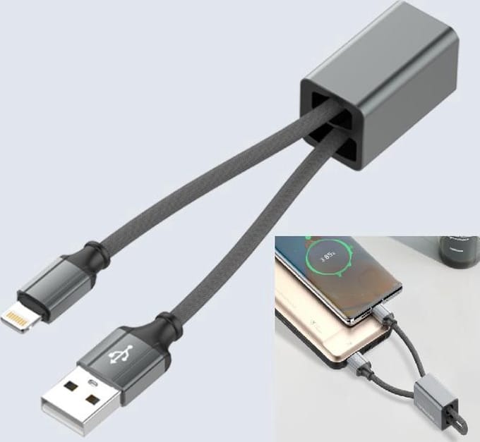 Lightning kabel 25CM Lengte | Geschikt voor iphone Lightning powerbank Snellader