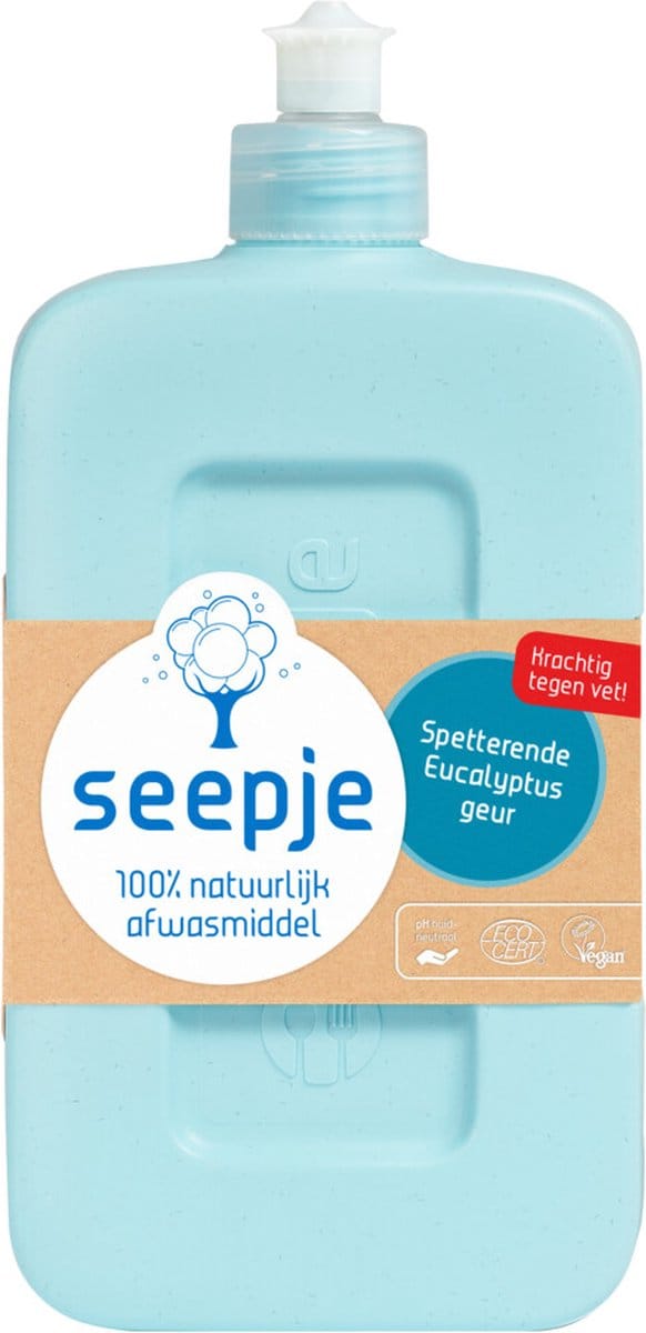 Seepje Afwasmiddel spetterende eucalyptus 500 Milliliter