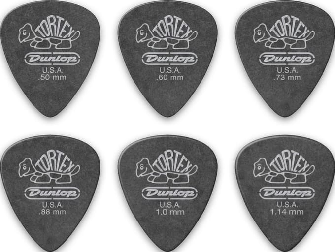Dunlop Tortex Pitch Black Plectrum Set 0.50 mm - 1.14 mm 6-pack