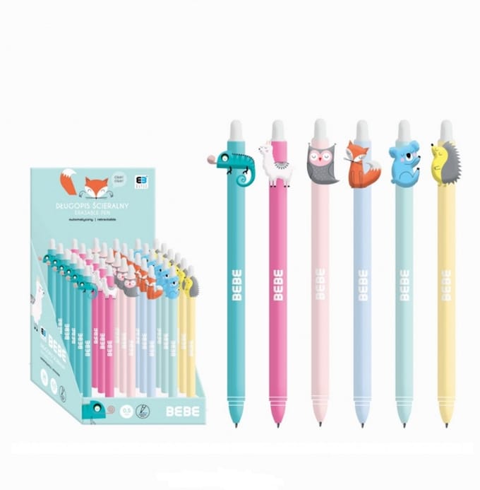 BTS - Gel Pen - Uitwisbaar - Blauw - Dierlijk Motief