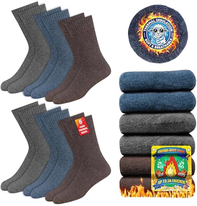 Thermische Sokjes voor de Winter - 6 Paar Dikke Warmte Sokken