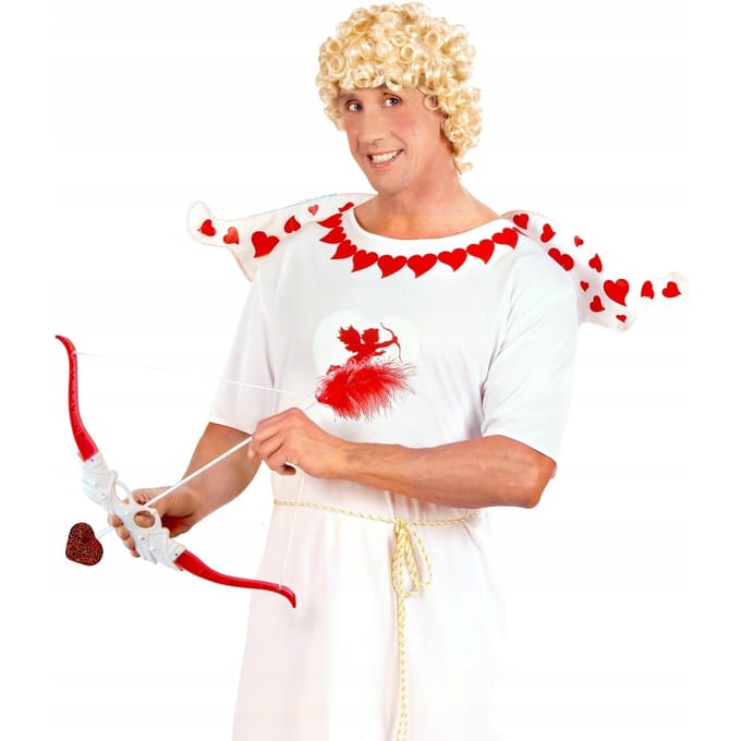 Amora Set Boog van Liefde Met Pijl van Cupido Rood Hart Valentijnsdag Liefde
