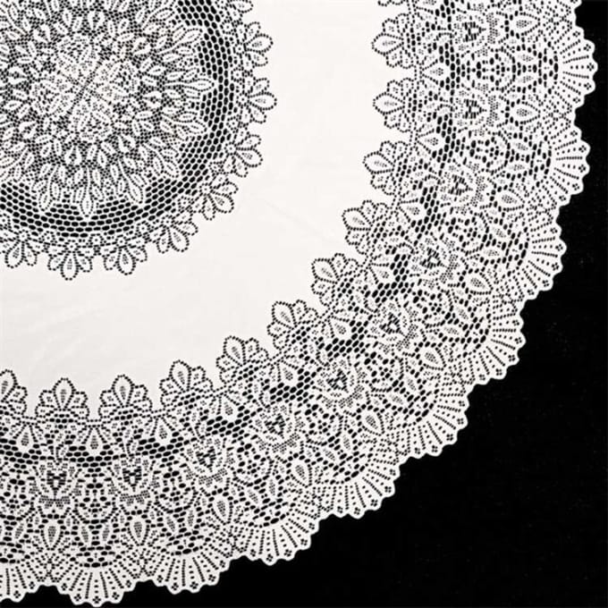 Unique Living | tafelkleed amira vinyl 152cm Ø white