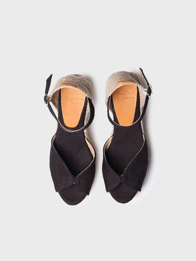 Espadrille met sleehak en gesp | LUA-NT