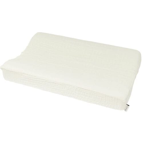 Meyco Baby Uni aankleedkussenhoes - pre-washed hydrofiel - offwhite - 50x70cm