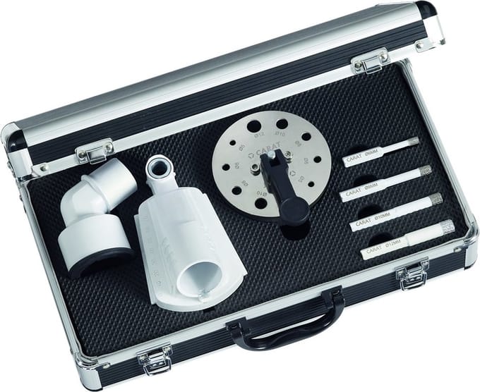 Carat tegelboorset droog 6, 8, 10 & 12 mm HEX - Diamantboor tegels