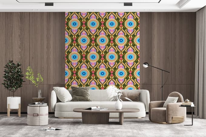 Behang - Fotobehang Design - Orient - Retro - Breedte 165 cm x hoogte 220 cm
