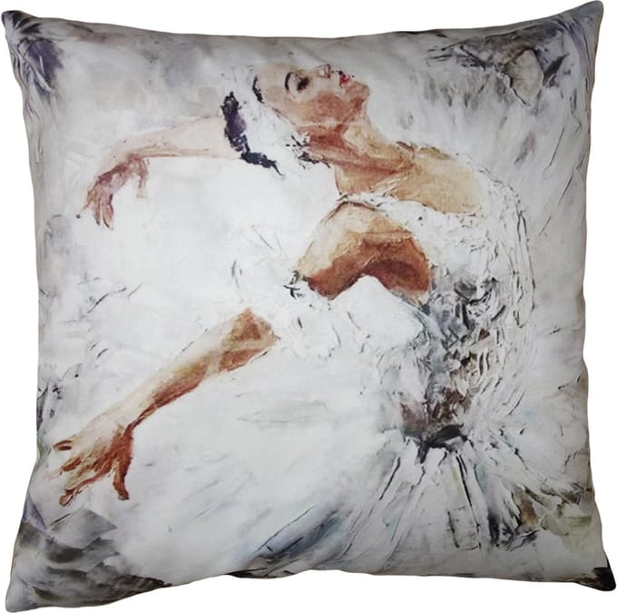 Clayre & Eef Kussenhoes 45x45 cm Wit Polyester