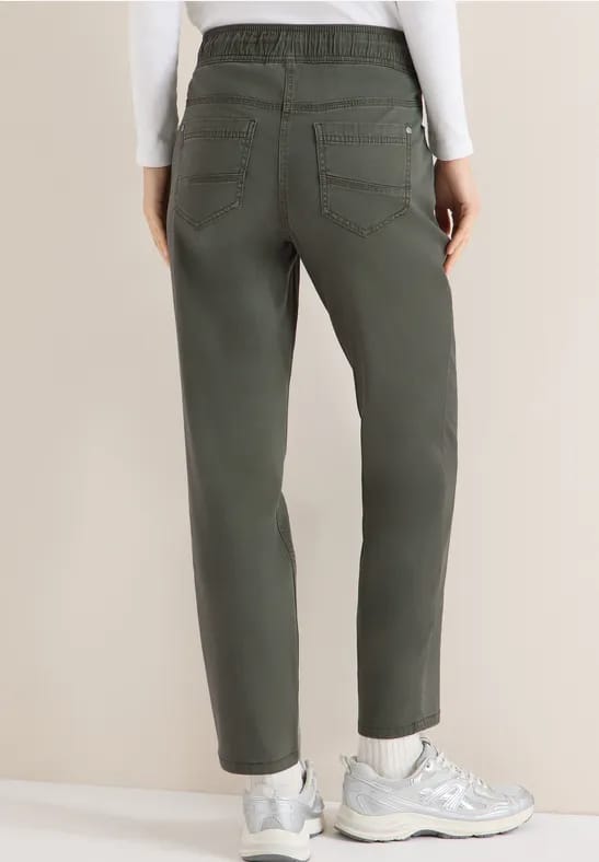 Broek met gewassen look