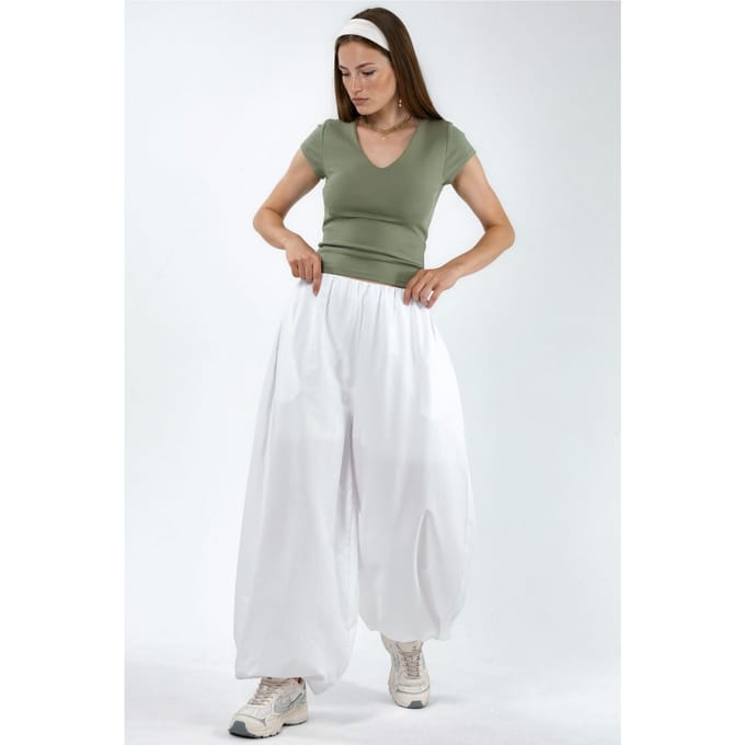 Elastische Taille Ballon Broek