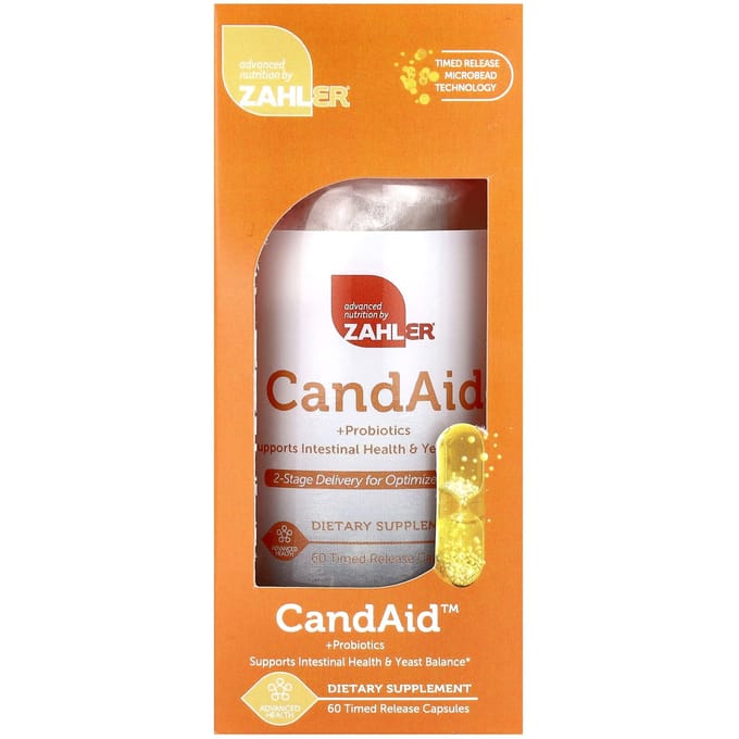 Zahler, CanAid, Probiotique + 60 Capsules à Libération Prolongée