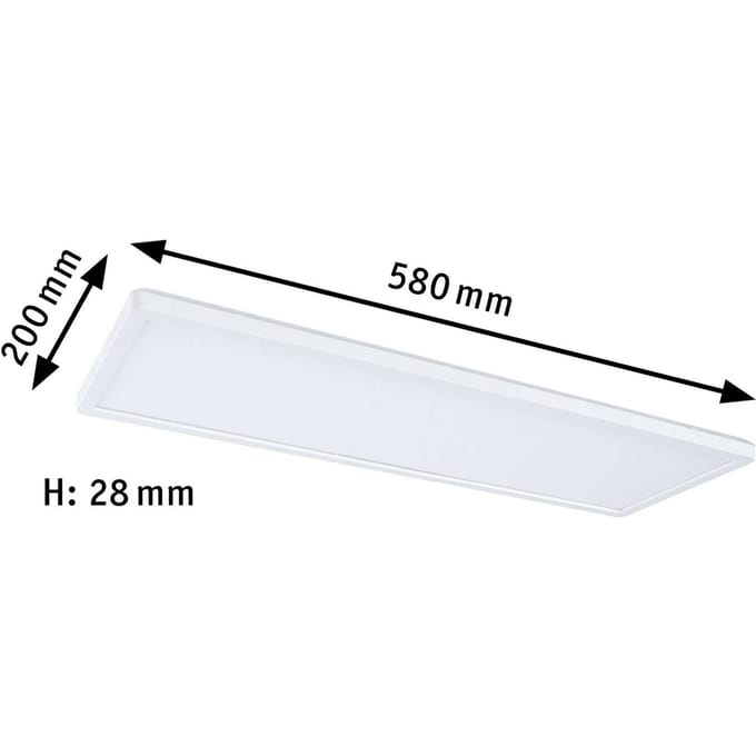 LED-paneel Atria Shine Backlight hoekig 580x200 mm 22W 1800lm White Switch Wit