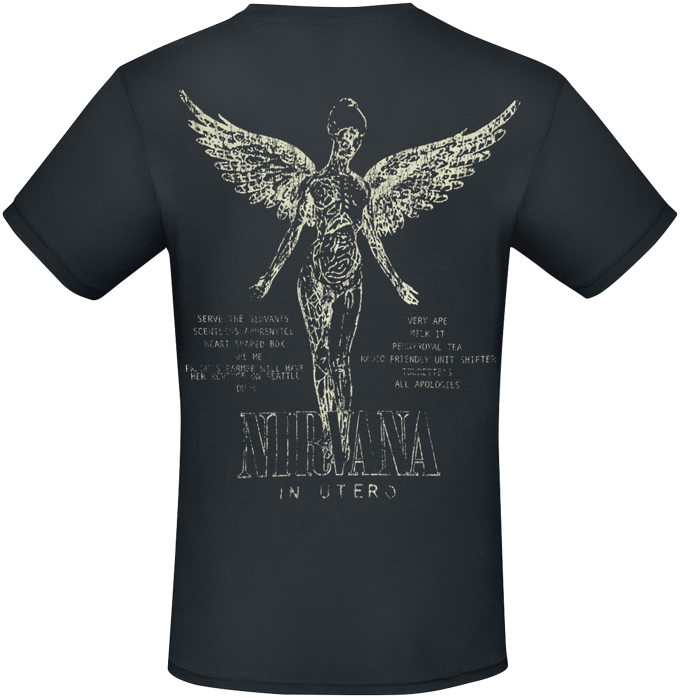 Nirvana T-shirt - Utero - S tot 3XL - voor Mannen - zwart
