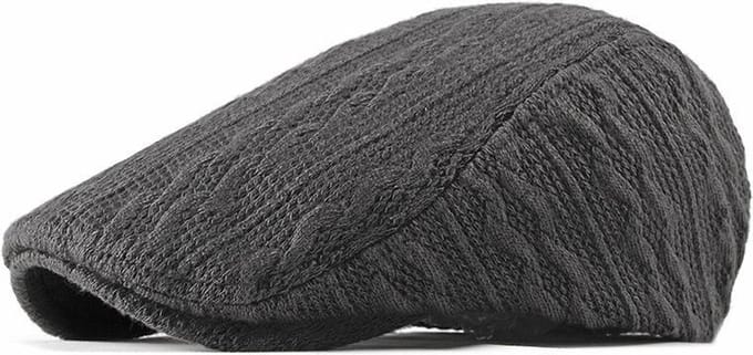 Flatcap grijs gebreid - Platte pet - Verstelbaar
